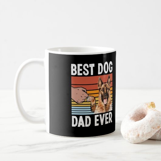 German Shepherd Best Dog Dad ever Mam Koffiemok (Met donut)
