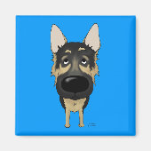 German Shepherd - Big Nose and Butt Magneet (Voorkant)