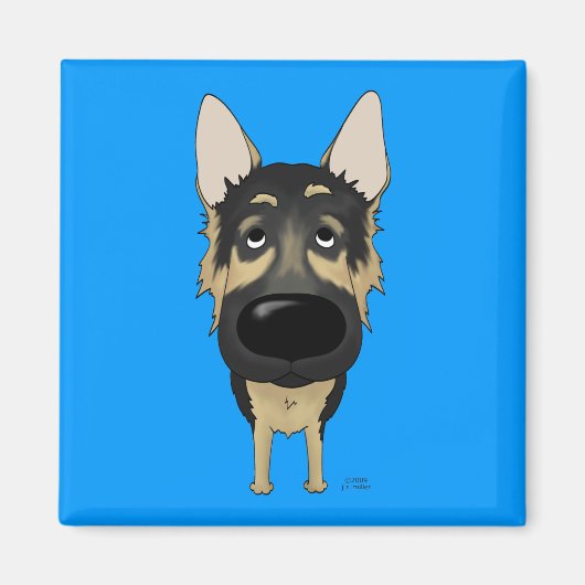 German Shepherd - Big Nose and Butt Magneet (Voorkant)