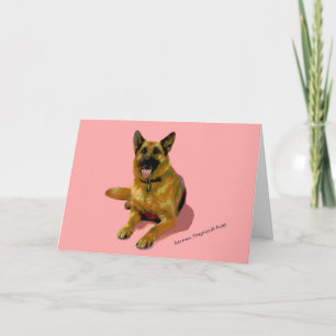 German Shepherd Birthday Card Kaart