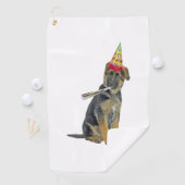 German Shepherd Birthday Golfhanddoek (Insitu)