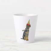 German Shepherd Birthday Latte Mok (Voorkant)