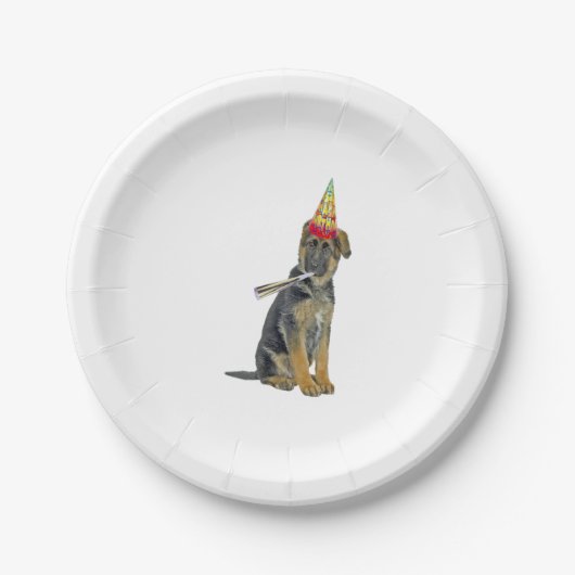 German Shepherd Birthday Papieren Bordje (Voorkant)
