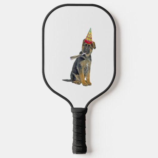 German Shepherd Birthday Pickleball Paddle (Voorkant)