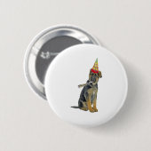German Shepherd Birthday Ronde Button 5,7 Cm (Voorkant /achterkant)