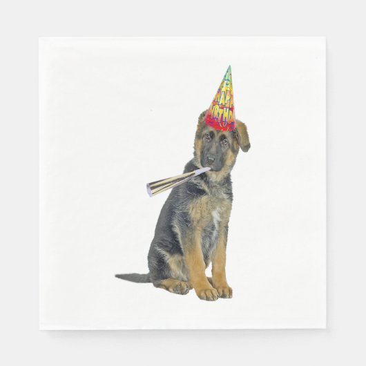 German Shepherd Birthday Servet (Voorkant)