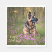 German Shepherd Birthday Servet (Voorkant)