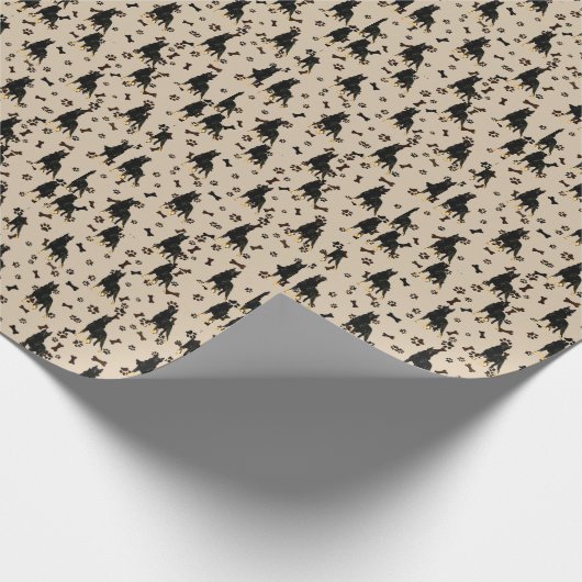 German Shepherd, Black Bandana Luggage Handle Wra Cadeaupapier (Hoek)