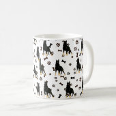 German Shepherd, Black Bandana Luggage Handle Wra Koffiemok (Voorkant rechts)