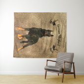 German Shepherd, Black Bandana Luggage Handle Wra Wandkleed (In Situ (horizontaal))