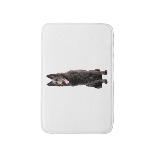 German Shepherd Black Dog Badmat (Voorkant Verticaal)