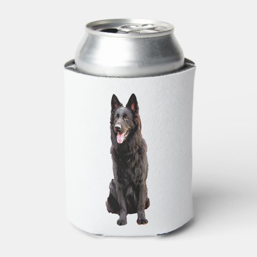 German Shepherd Black Dog Blikjeskoeler (Blikje Voorkant)