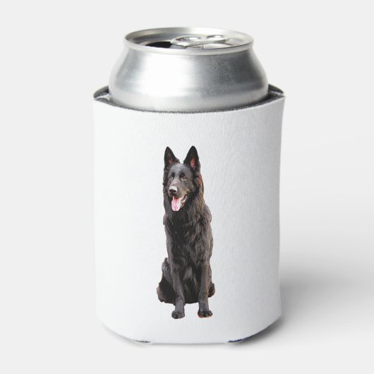 German Shepherd Black Dog Blikjeskoeler (Blikje Voorkant)