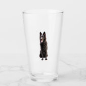 German Shepherd Black Dog Glas (Voorkant)