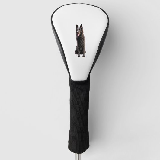 German Shepherd Black Dog Golfheadcover (Voorkant)