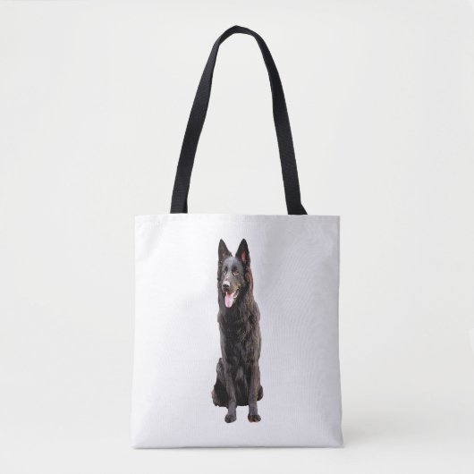 German Shepherd Black Dog Tote Bag (Voorkant)