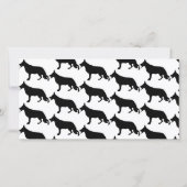 German Shepherd Black Silhouette Bedankkaart (Achterkant)