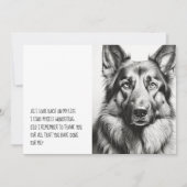 German Shepherd Black Silhouette Bedankkaart (Voorkant)