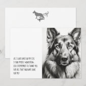 German Shepherd Black Silhouette Bedankkaart (Voorkant / Achterkant)