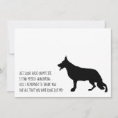 German Shepherd Black Silhouette Bedankkaart (Voorkant)