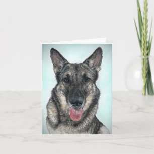 German Shepherd blank notecard Notitiekaartje