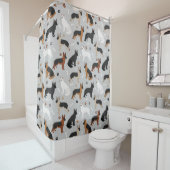 German Shepherd Bones and Paws Douchegordijn (In situ)