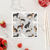 German Shepherd Botten and Paws Napkins Servet (Insitu)