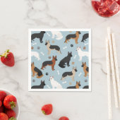 German Shepherd Botten and Paws Napkins Servet (Insitu)