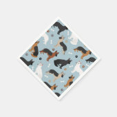 German Shepherd Botten and Paws Napkins Servet (Hoek)