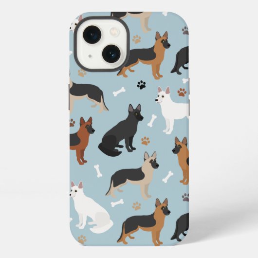 German Shepherd Botten en Poten Case-Mate iPhone C Hoesje (Achterkant)