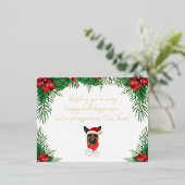 German Shepherd Breed Gold Foil Kerstfeestdag Folie Feestdagen Briefkaart (Staand Voorkant)