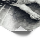 German Shepherd Breed Working Dog Retro Foto Afdruk (Hoek)