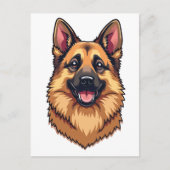 German Shepherd Briefkaart (Voorkant)