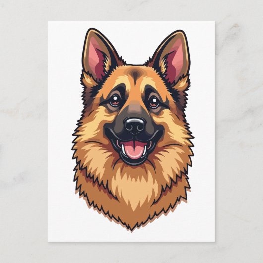 German Shepherd Briefkaart (Voorkant)