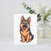 German Shepherd Briefkaart (Staand voorkant)