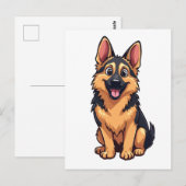 German Shepherd Briefkaart (Voorkant / Achterkant)