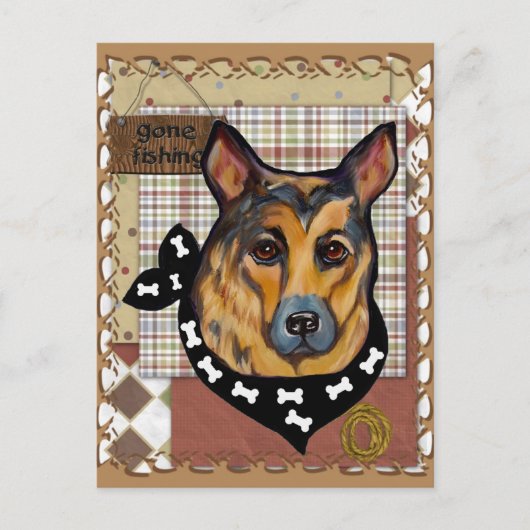 GERMAN SHEPHERD BRIEFKAART (Voorkant)