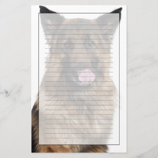 German Shepherd Briefpapier (Voorkant)
