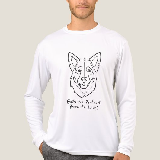 German Shepherd, Built to Protect, Born to Love! Tri-Blend Shirt (Voorkant volledig)
