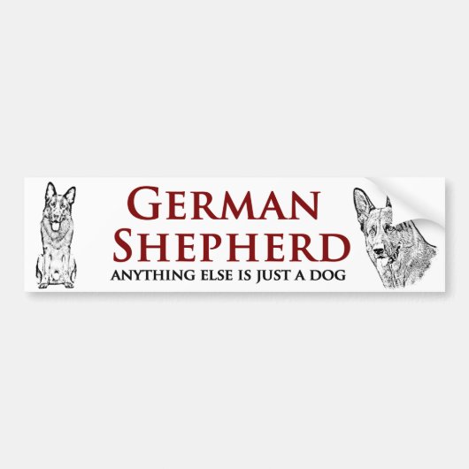 German Shepherd - Bumpersticker (Voorkant)