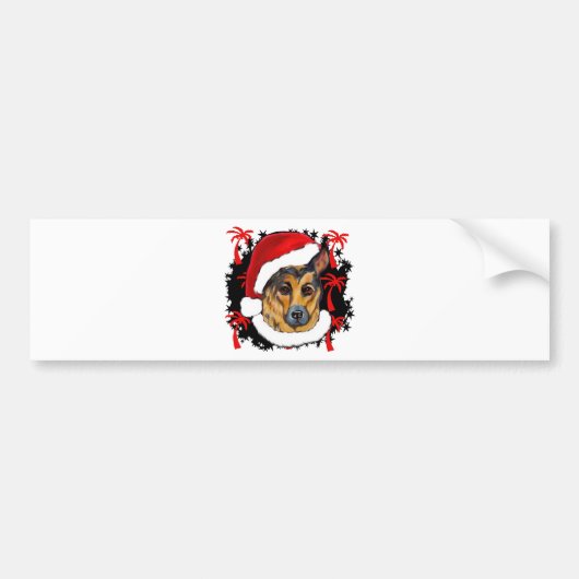 GERMAN SHEPHERD BUMPERSTICKER (Voorkant)