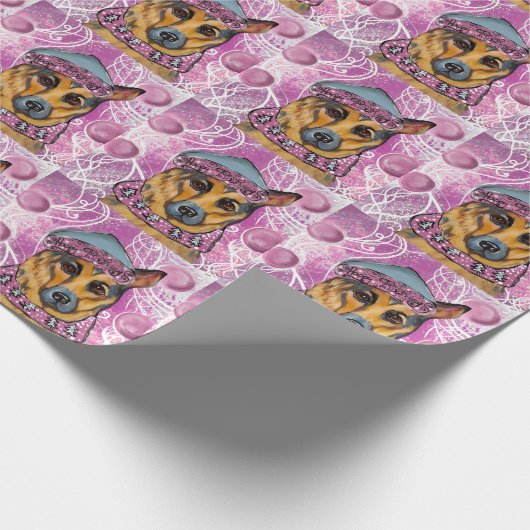 German Shepherd Cadeaupapier (Hoek)