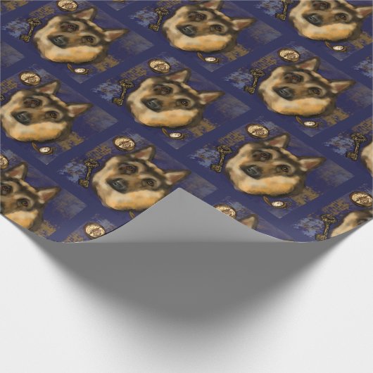 German Shepherd Cadeaupapier (Hoek)