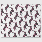 German-Shepherd-Cancer-Ribbon-Black Cadeaupapier (Vlak)