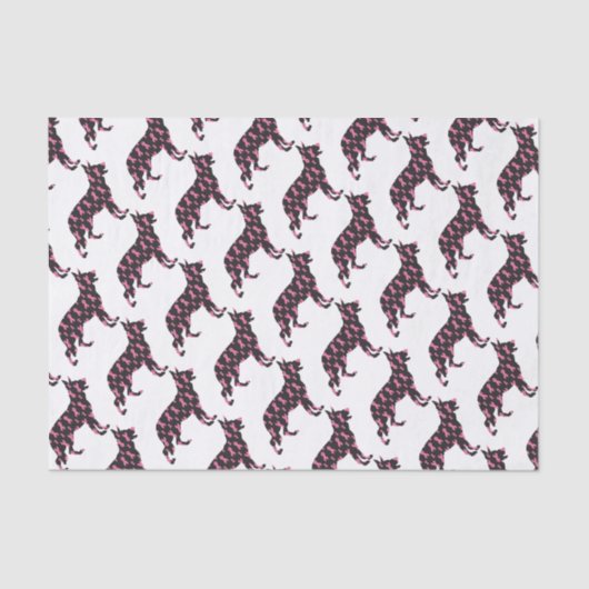 German-Shepherd-Cancer-Ribbon-Black Tissuepapier (Voorkant)