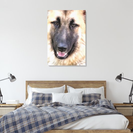 GERMAN SHEPHERD CANVAS AFDRUK (Insitu (Slaapkamer))
