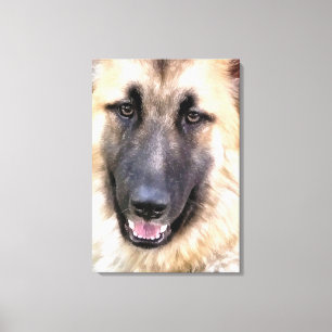 GERMAN SHEPHERD CANVAS AFDRUK