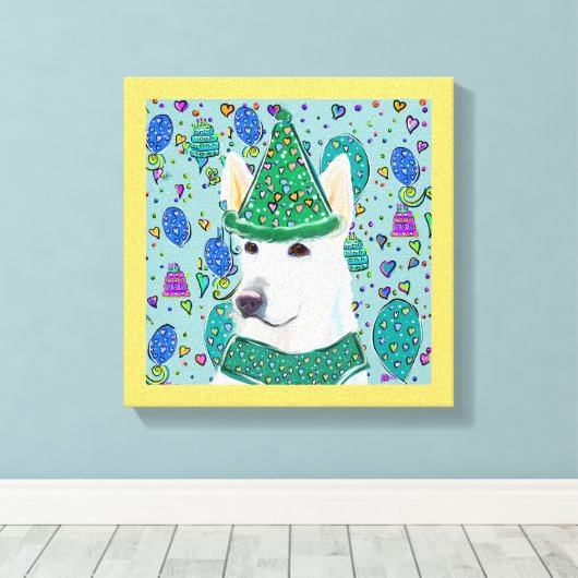 GERMAN SHEPHERD CANVAS AFDRUK (Insitu (Houten vloer))