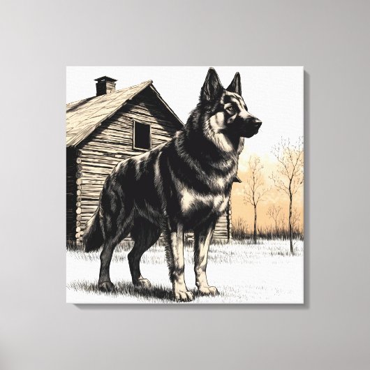 German Shepherd Canvas Afdruk (Voorkant)