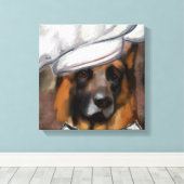 GERMAN SHEPHERD CANVAS AFDRUK (Insitu (Houten vloer))